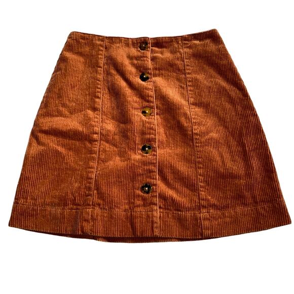 Spell Corduroy Mini Skirt in Rust - Picture 1 of 5